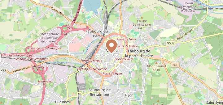 Map of Mons (7000), Hainaut