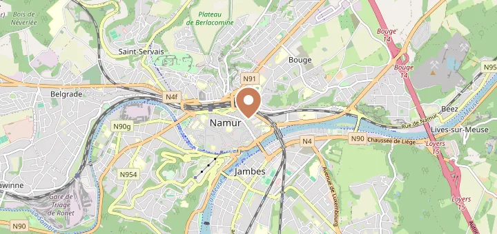 Carte de Namur (5000), Province de Namur