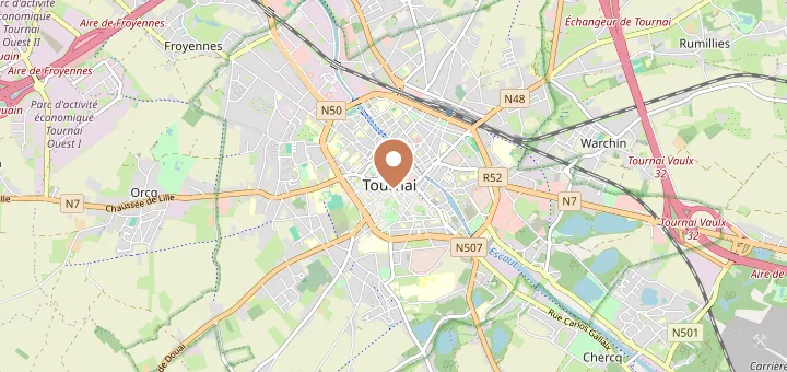 Map of Tournai (7500), Hainaut