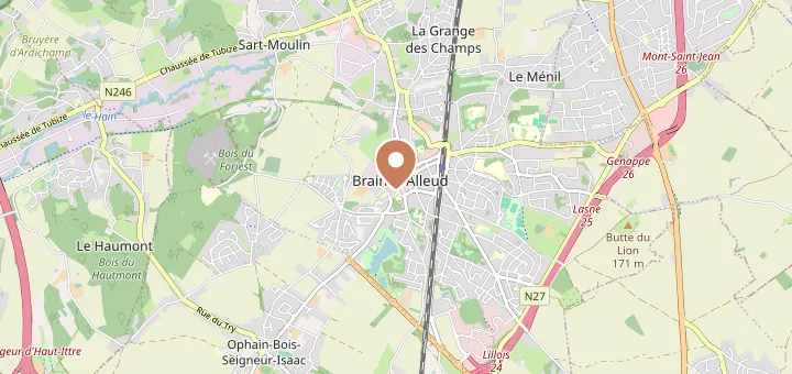 Map of Braine-l'Alleud (1420), Walloon Brabant