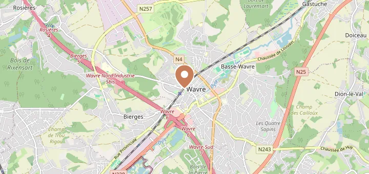 Map of Wavre (1300), Walloon Brabant