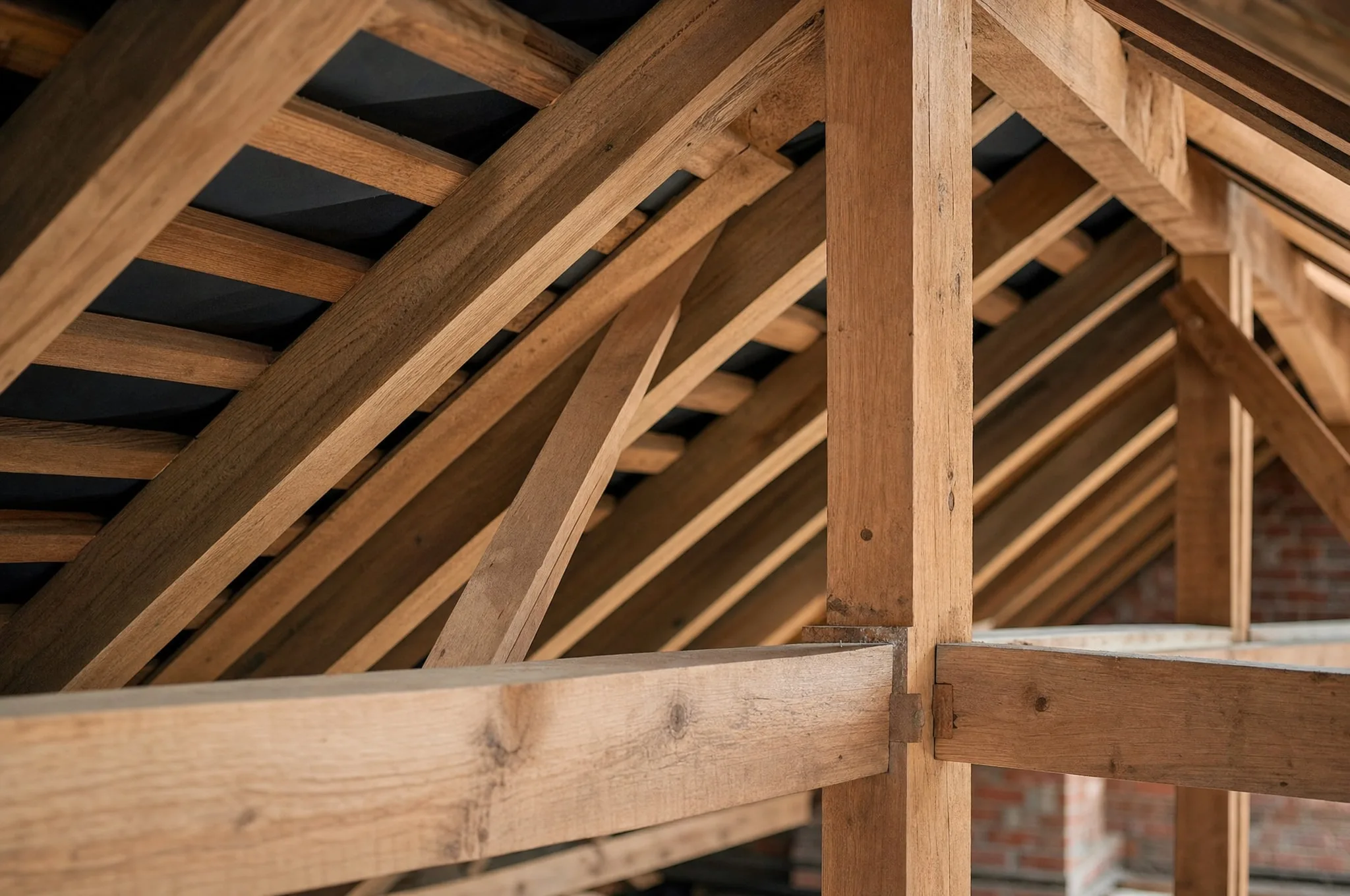 traditional timber framework aligned