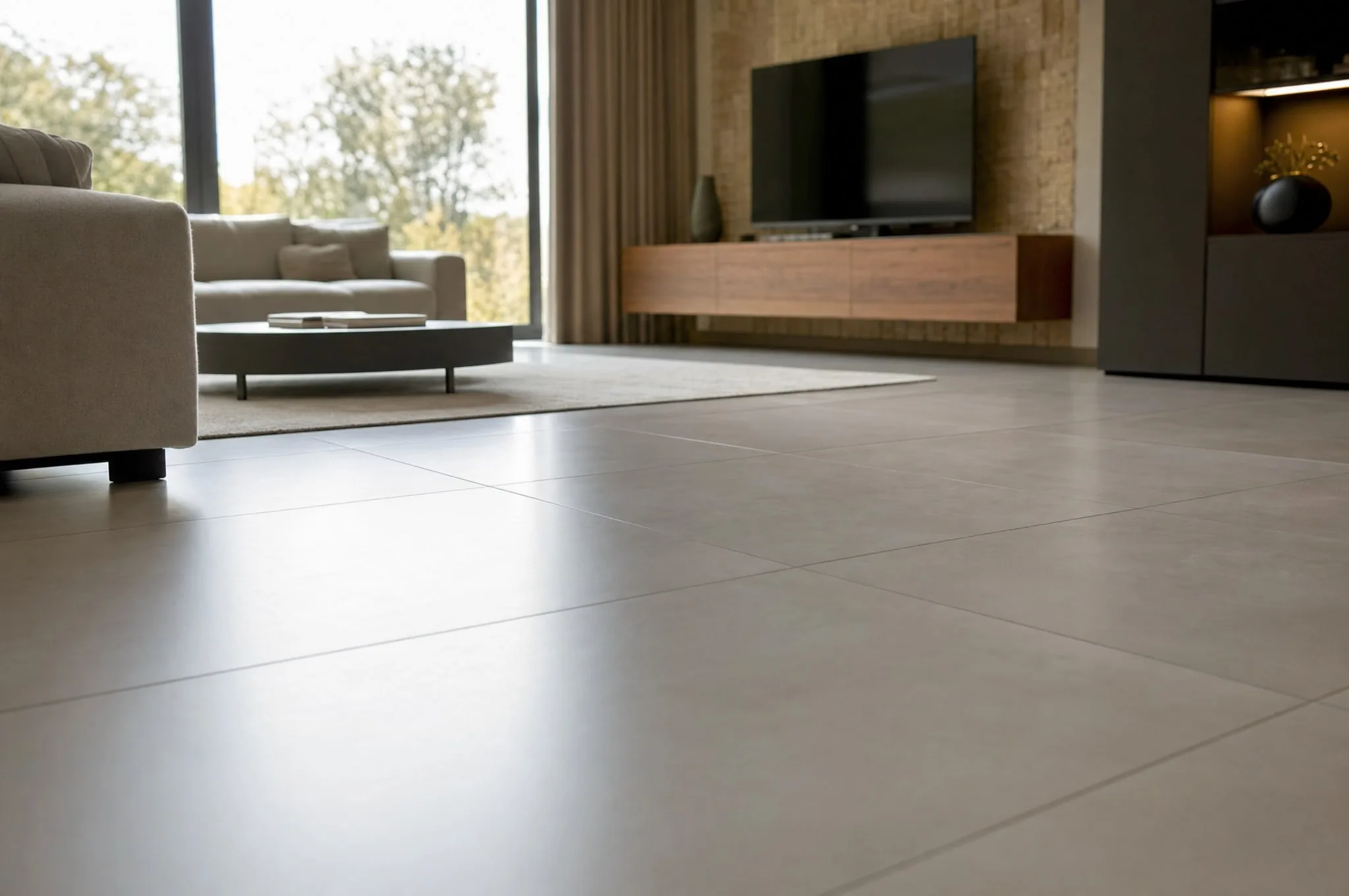 flat tiles · smooth joints · no hollows
